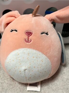Legacy Claire's Peach Plush Bunny Unicorn Soft Toy